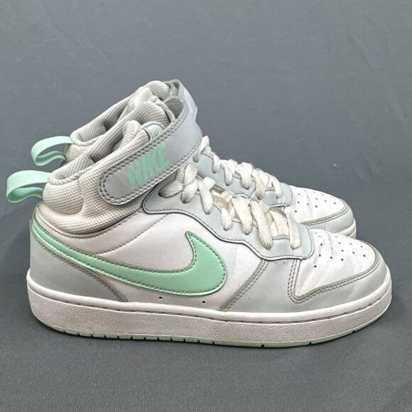 Nike Court Borough Mid 2 Sneakers 5Y Pure Platinum Mint Green CD7782-011 Youth - Picture 6 of 15